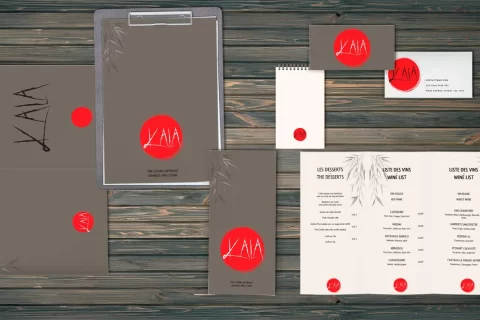 Mockup of a logo design